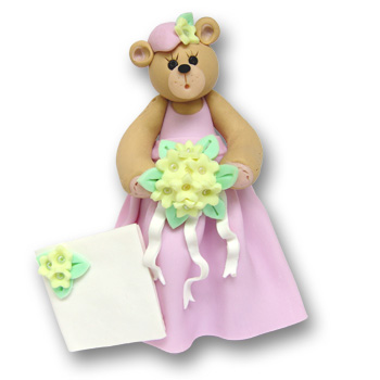 Belly Bear Bridesmaid<br>Personalized Wedding<br>Ornament