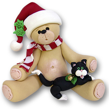 Belly Bear w/Kitten<br>Personalized Ornament