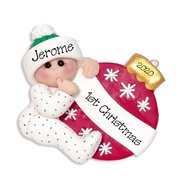 Baby with Ornament Personalized Handmade Christmas Ornament