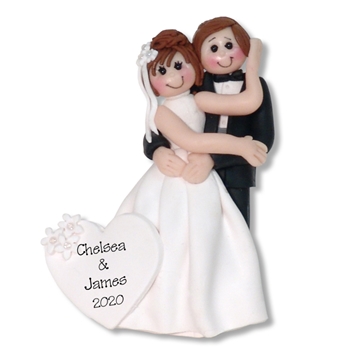 Bride & Groom #3 Personalized Wedding Ornament - Limited Edition