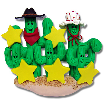 Cactus Family of 5<br>Personalized Ornament