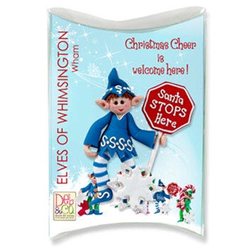 Z-NEW Wham Personalized Elf Ornament in Custom Gift Box