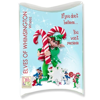 Z-NEW Wheez Personalized Elf Ornament in Custom Gift Box