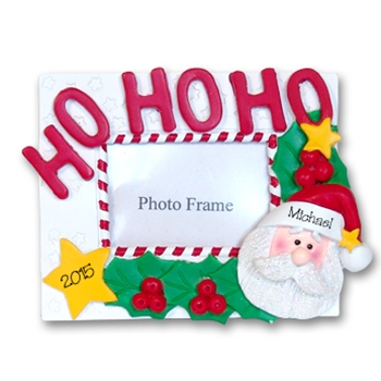 Santa<br>Personalized Ornament<br>RESIN Picture Frame