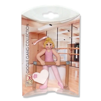 BALLERINA in Pink Leotard  Ballet Dancer Personalized Dance Ornament in Custom Gift Box - Blonde