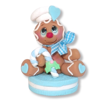 Boy Gingerbread on Cookie Handmade Ornament