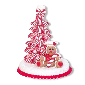 Gingerbread "Gingy" with Peppermint Tree