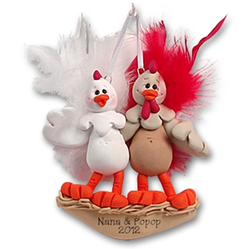 Half Baked Hen<br>Couple<br>Family Ornament