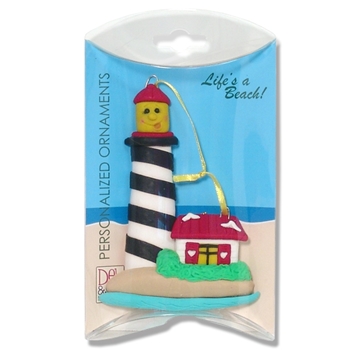 Larry Lighthouse Personalized Ornament in Custom Gift Box