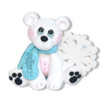 Polar Bear Polymer Clay Figurine