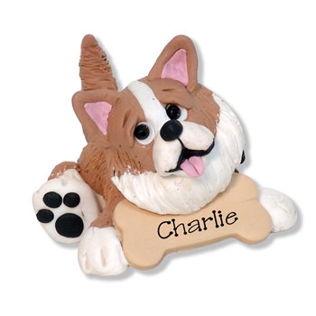 Corgi Puppy Dog Personalized Figurine Ornament