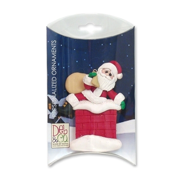 Santa #2  in Chimney Personalized Christmas Ornament  - Limited Edition